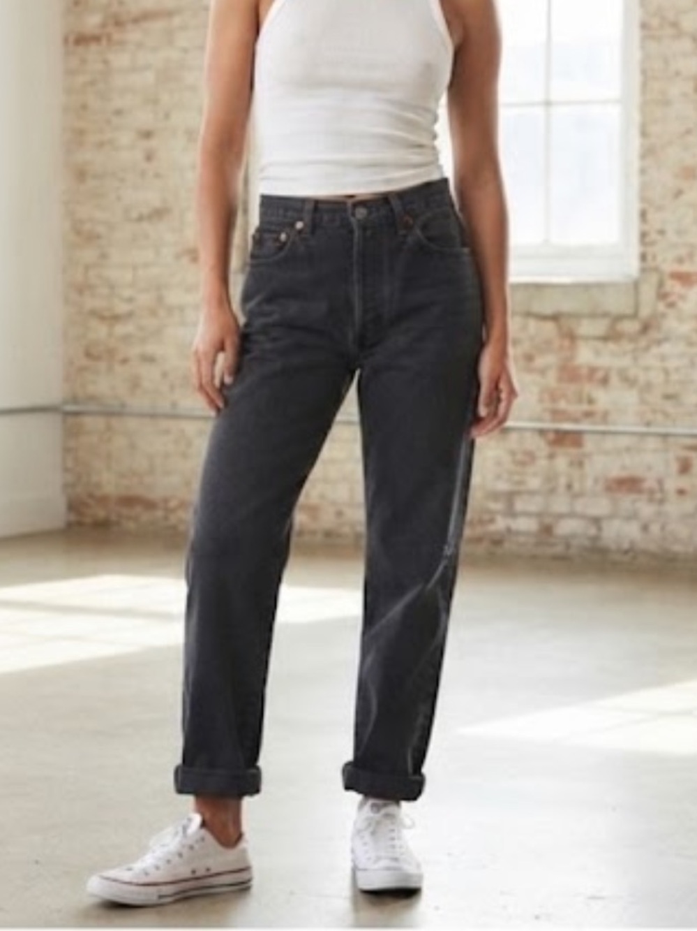 TOMMY HILFIGER Jeans Vintage 90’s Relaxed Fit High Rise Black Size 34